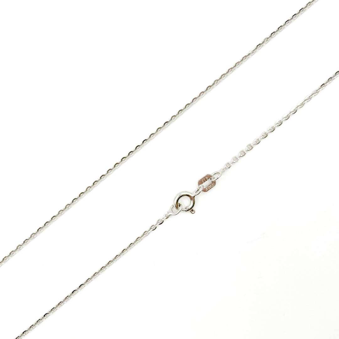Sterling Silver Flat Round Link Necklace