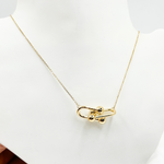 Load image into Gallery viewer, 14K Solid Gold Knot Necklace. NFZ71461
