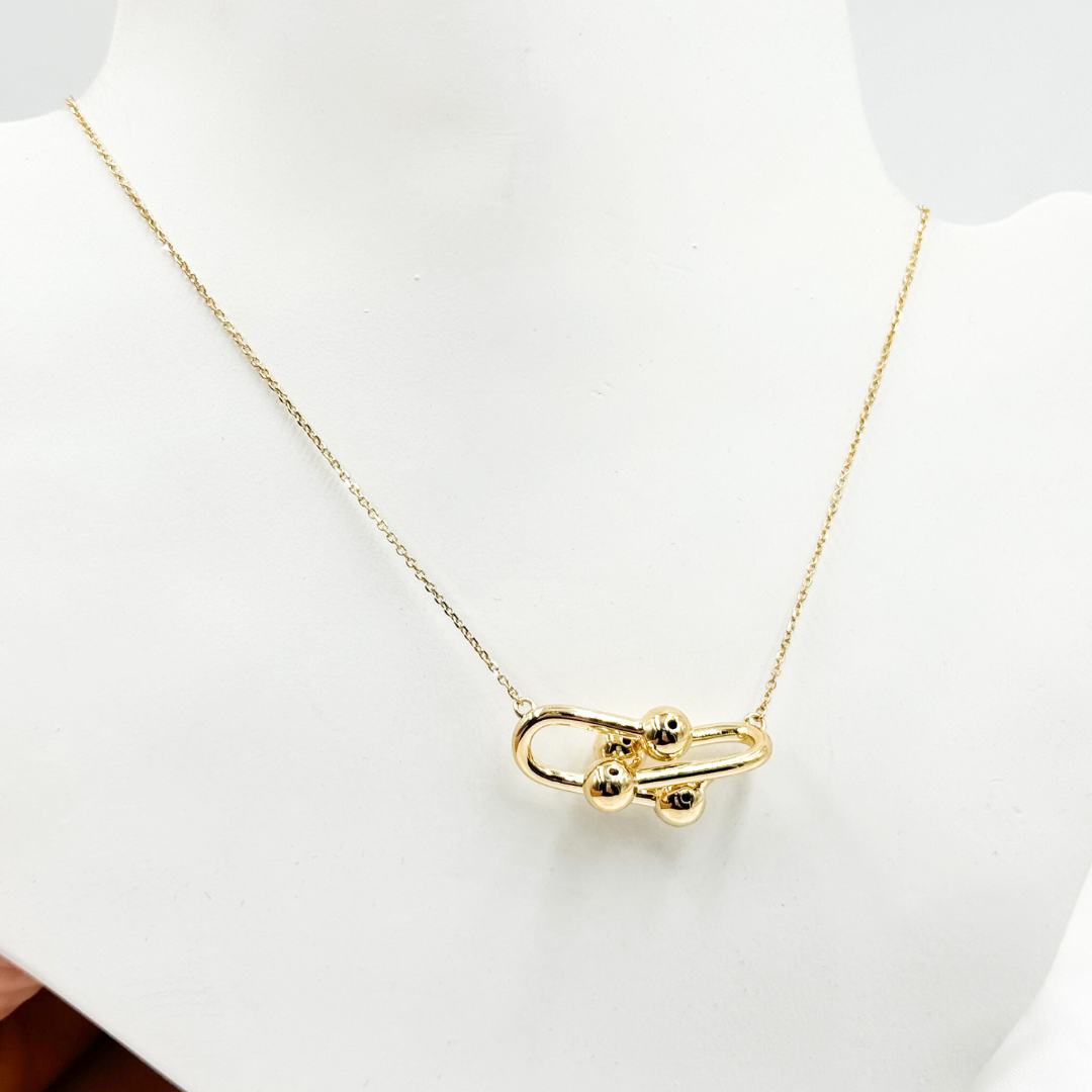 14K Solid Gold Knot Necklace. NFZ71461