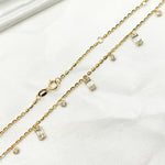 Load image into Gallery viewer, NT401847. 14K Solid Gold Diamond Dangle Necklace