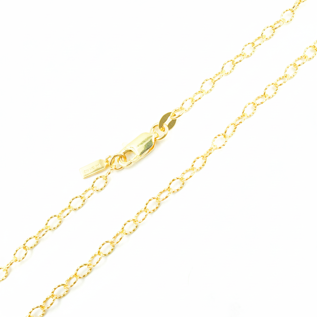 045O03. 14K Solid Gold Cable Chain