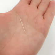 24 Gauge White Sterling Silver Flat 1 Inch Headpin