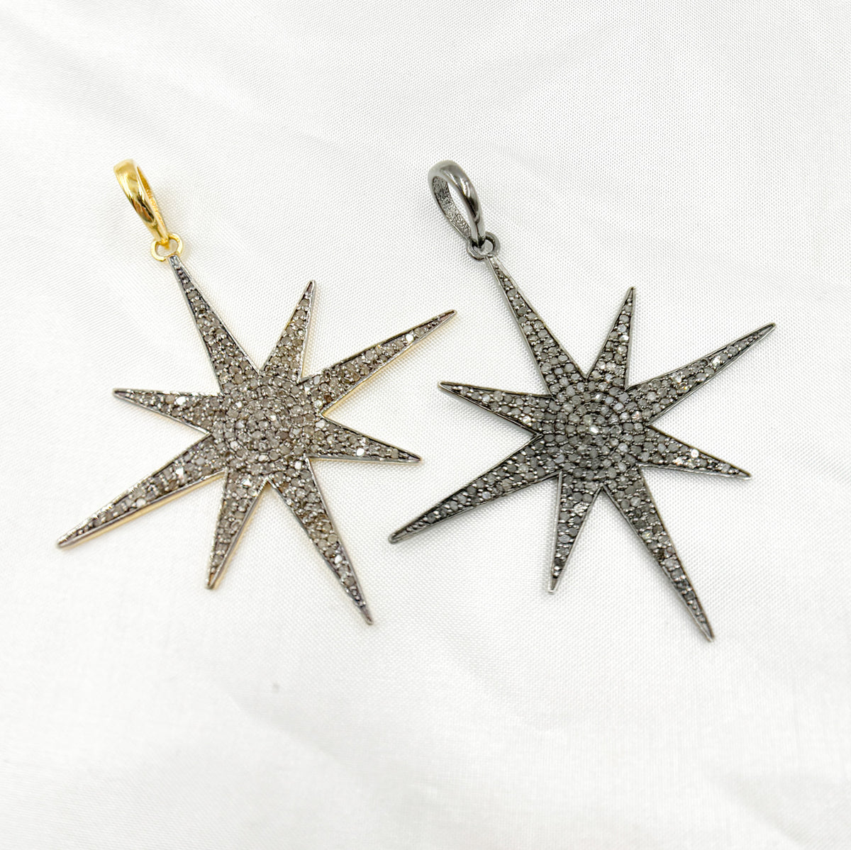 DC394. Diamond & Sterling Silver Star Pendant