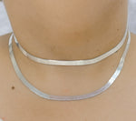 Load image into Gallery viewer, 925 Sterling Silver Herringbone Silver 4.3 mm Width Chain. HER2SSNecklace
