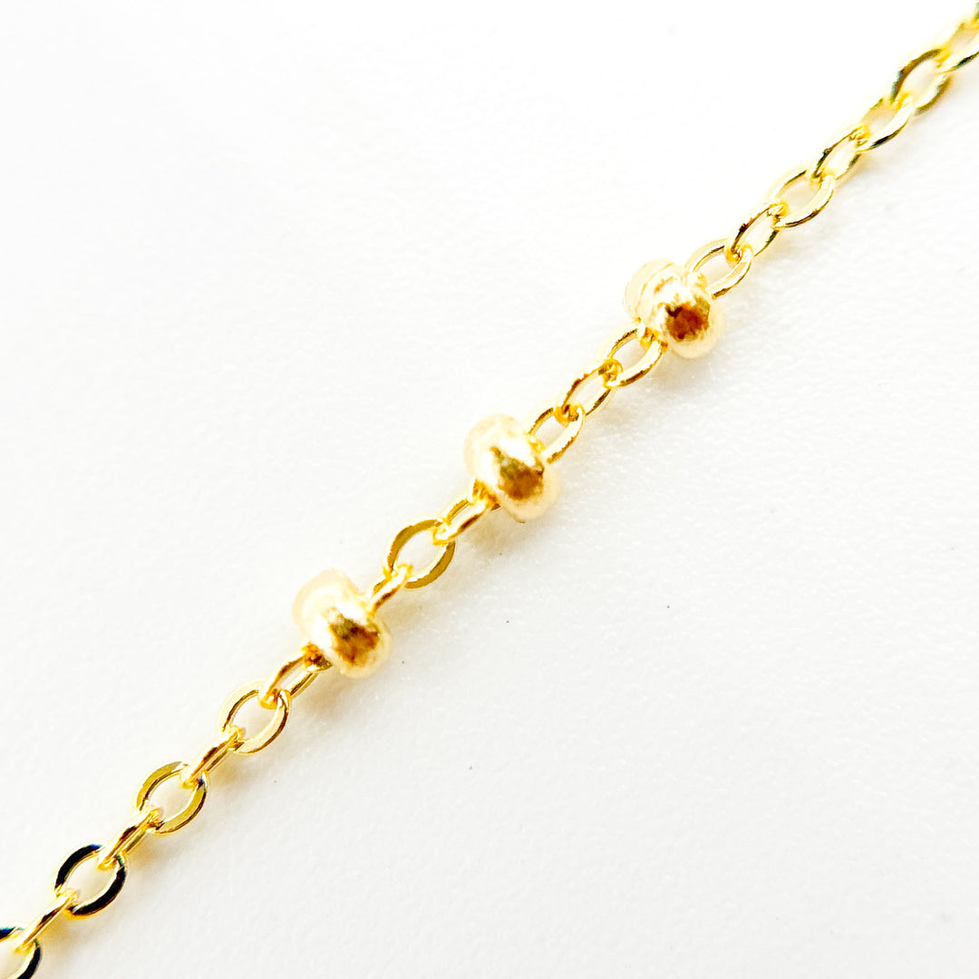 025R03BLS7. 14K Solid Yellow Gold Satellite Necklace