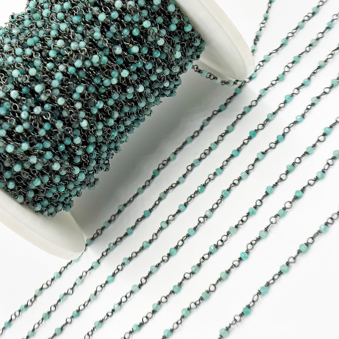 Shop Now Gemstone Round Shape Wire Wrapped Chains