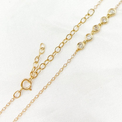 NFC71252. 14K Solid Gold Diamond Necklace