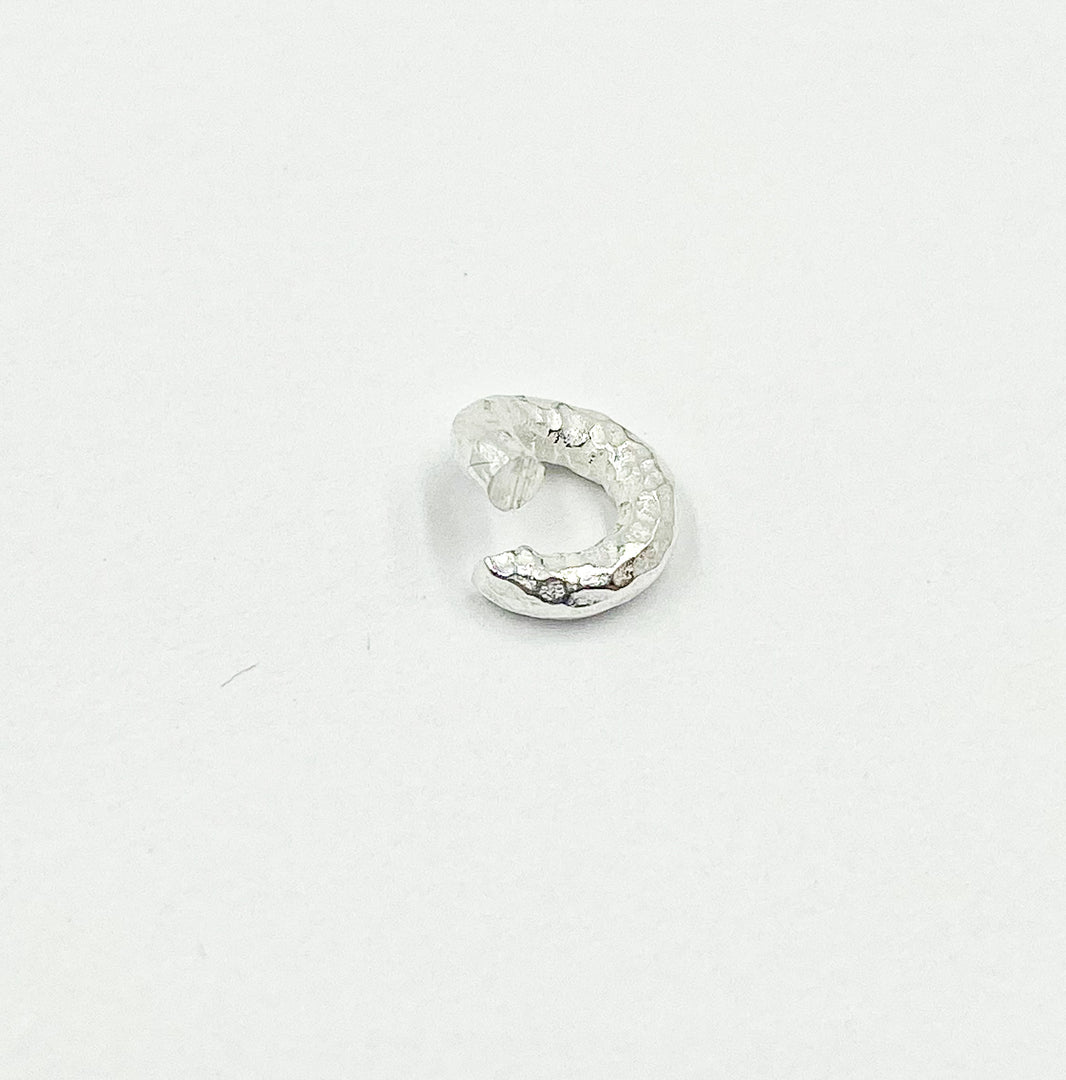 HJR8SS. Sterling Silver 8mm Hammered Open Jump Ring