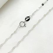 14K Solid White Gold Margarita Chain