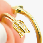 Load image into Gallery viewer, 14K Solid Gold Diamond Arrow Ring. RFA14433
