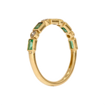 Load image into Gallery viewer, RAC02421EM. 14K Solid Gold Diamond and Emerald Ring