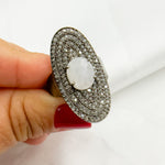 Load image into Gallery viewer, DR13. Diamond Sterling Silver Statement Ring with Gemstone
