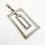 Load image into Gallery viewer, DP358. Diamond Sterling Silver Rectangle Pendant
