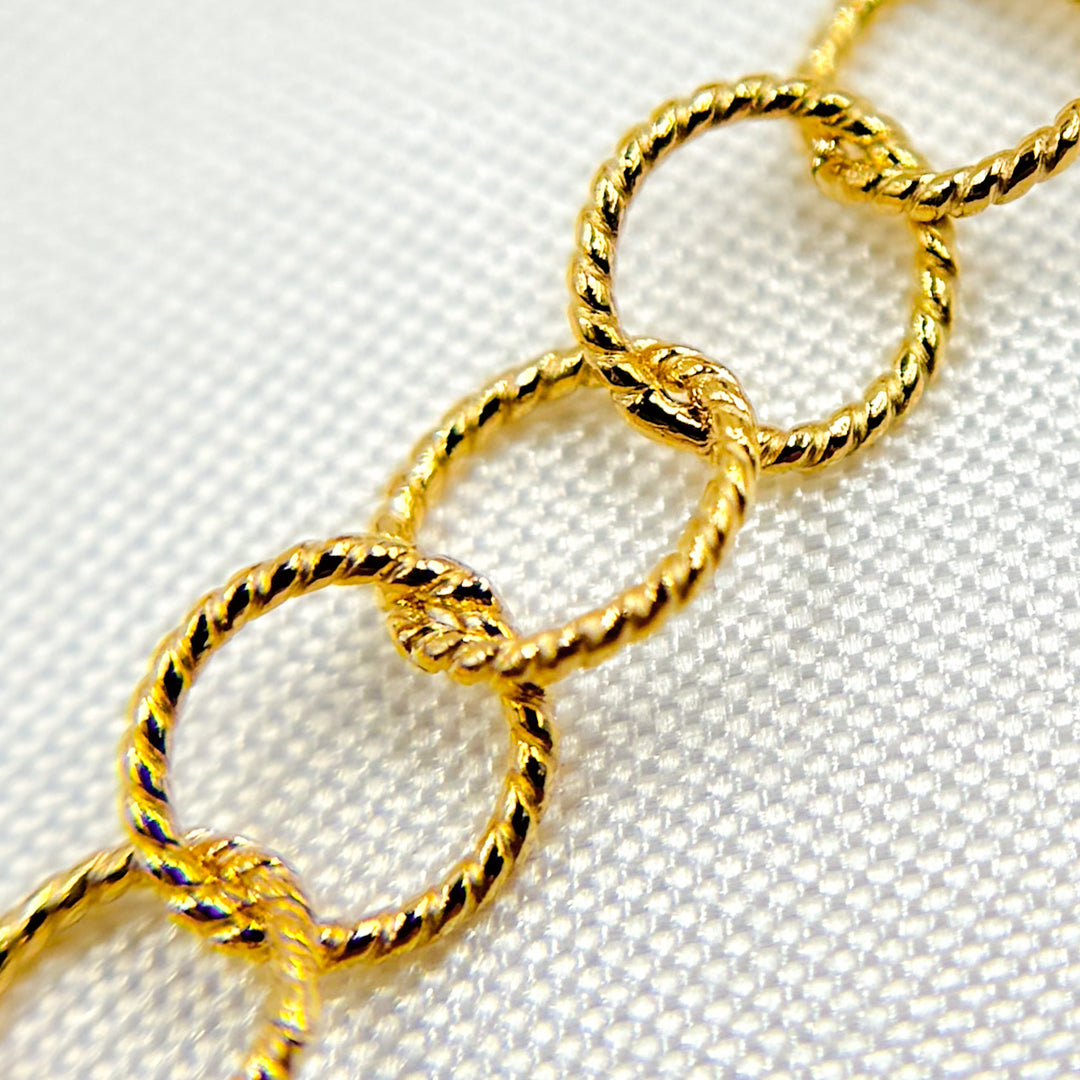 679TW. 14K Gold-Filled Twisted Round Link Chain