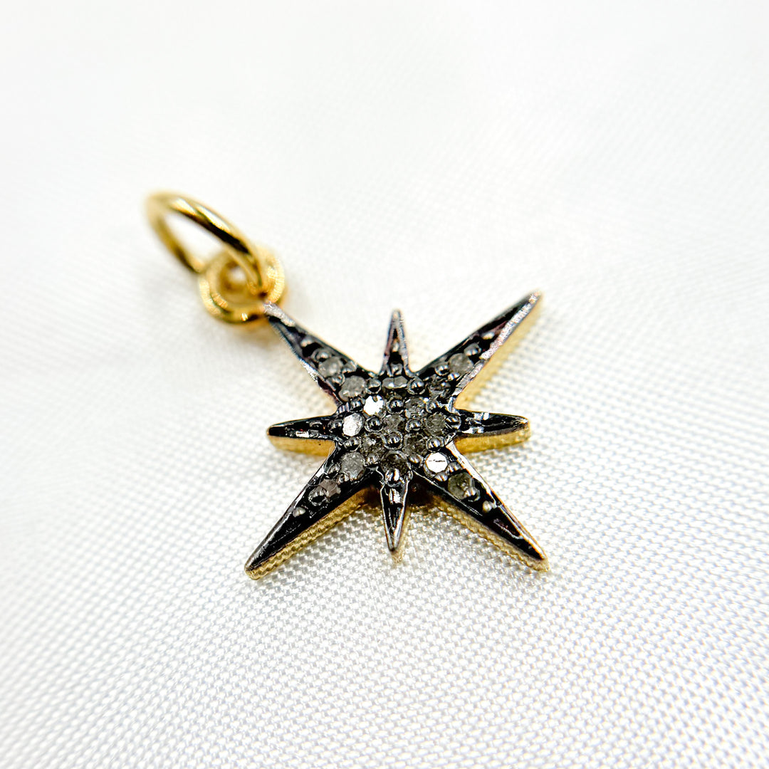 DC455. Diamond Sterling Silver Star Charm