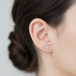 Load image into Gallery viewer, ER421062. 14K Solid Gold Diamond Bar Studs