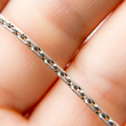 Z38OX. Oxidized Sterling Silver Thick Box Link Chain