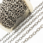 Load image into Gallery viewer, 617OX. Oxidized Sterling Silver Twisted Round Link Chain
