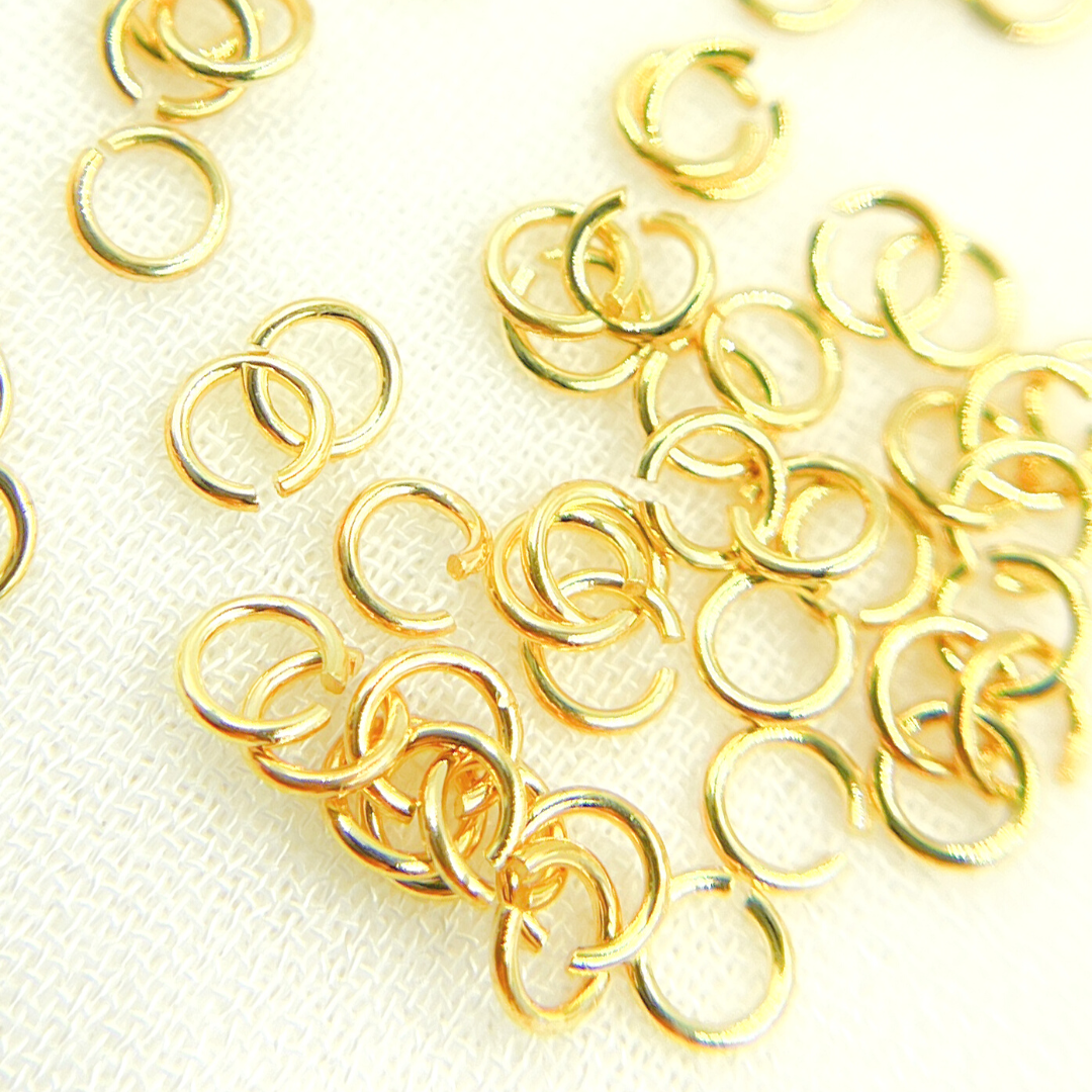 3MM_26 Gauge Gold Plated Sterling Silver Open Jump Ring