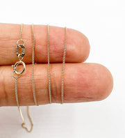 14K Solid Yellow Gold Curb Chain.