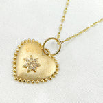 Load image into Gallery viewer, 14k Solid Gold Diamond Heart Charm. GDP486
