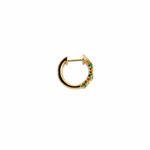 Load image into Gallery viewer, EHD57674EM. 18K Solid Gold Diamond and Emerald Earrings