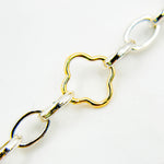 Load image into Gallery viewer, V306TT. Clover and 3 Oval Links combination Chain