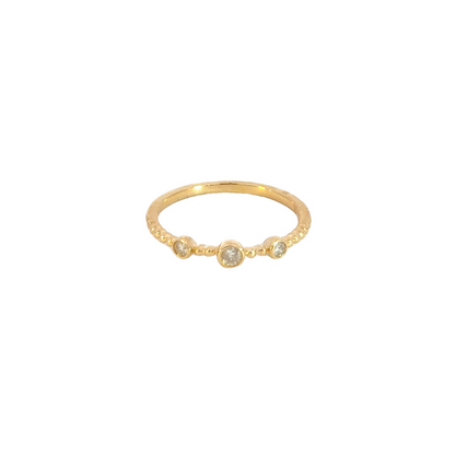 14K Solid Gold Diamond Ring.