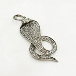 Load image into Gallery viewer, DP071. Diamond Sterling Silver Snake Pendant with Gemstone
