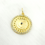 Load image into Gallery viewer, 14K Solid Gold Diamond Circle with Heart Charm. GDP435
