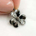 Load image into Gallery viewer, DC979. Diamond Sterling Silver Flower Pendant
