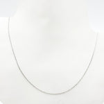 Load image into Gallery viewer, 025R01T5J080WG18K. 18K White Solid Gold Cable Chain
