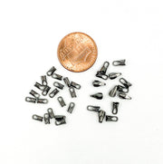 Black Rhodium Sterling Silver End Cap