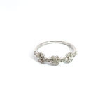Load image into Gallery viewer, 14K Solid Gold Diamond Flowers Band Ring. RFG17696
