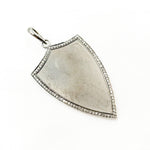 Load image into Gallery viewer, DP241. Diamond Sterling Silver Shield Pendant
