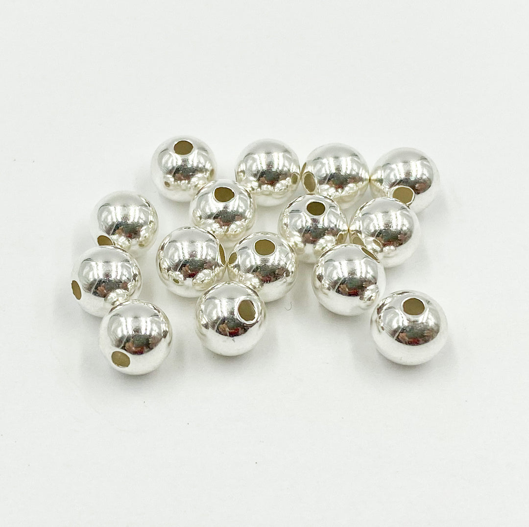 0925SB70H18L. 7MM Sterling Silver Seamless Beads