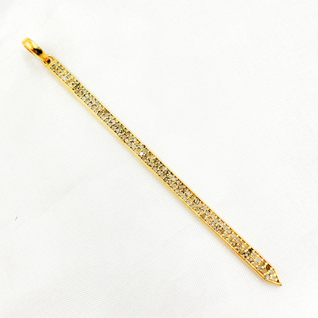 DC684. Diamond Silver Spike Pendant