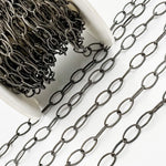 Load image into Gallery viewer, V259BR. Black Rhodium Sterling Silver Twisted Round Link Chain
