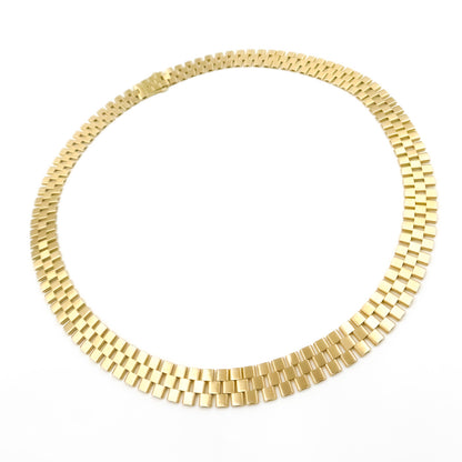 14K Solid Gold Pattern Necklace