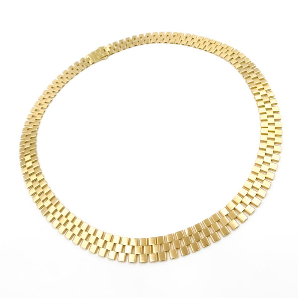 14K Solid Gold Pattern Necklace