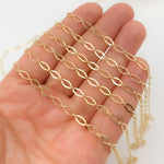 Load image into Gallery viewer, 058FL1BLbyFt. 14k Solid Yellow Gold Smooth Flat Oval Link Chain
