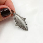 Load image into Gallery viewer, DP206. Diamond Sterling Silver Fancy Shape Pendant
