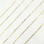 Load image into Gallery viewer, 027FVBFVT5byft. 14k Solid Gold Diamond Cut Paper Clip Chain
