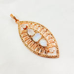 Load image into Gallery viewer, DP208. Diamond &amp; Sterling Silver Leaf Shape Pendant with Gemstone
