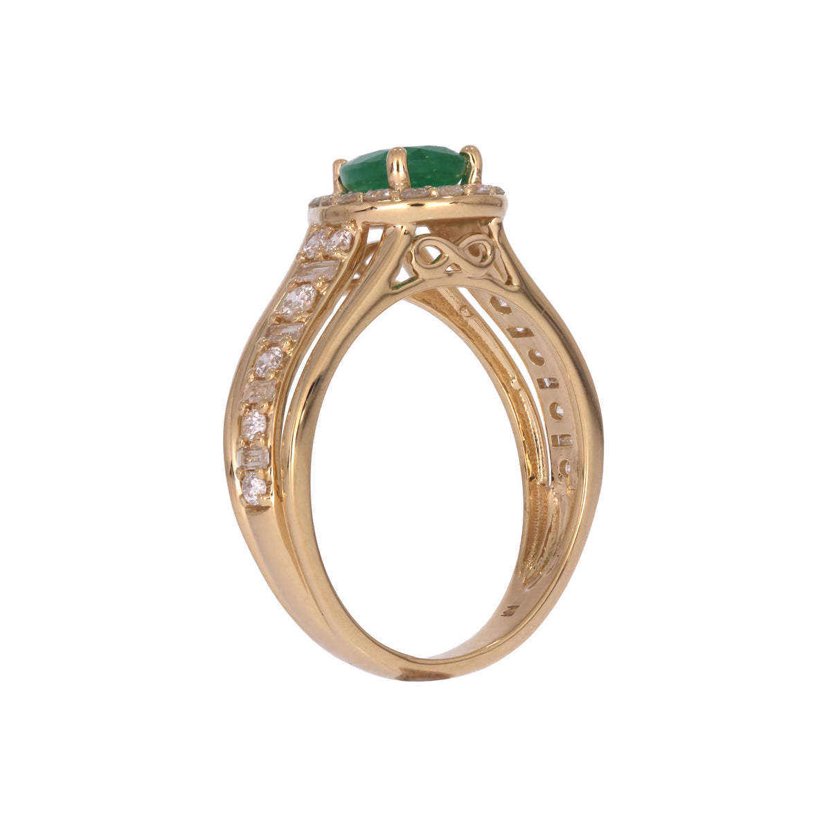 CR97174. 14K Solid Gold Diamond and Gemstone Ring