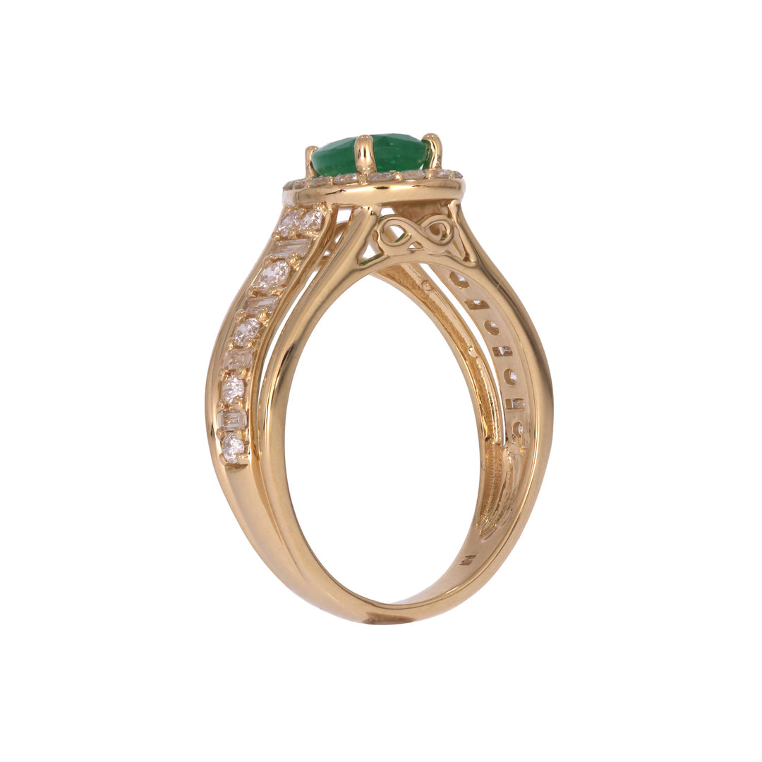 CR97174. 14K Solid Gold Diamond and Gemstone Ring