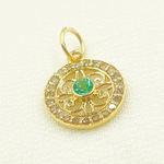 Load image into Gallery viewer, 14K Solid Gold Diamond Fancy Charm. GDP258
