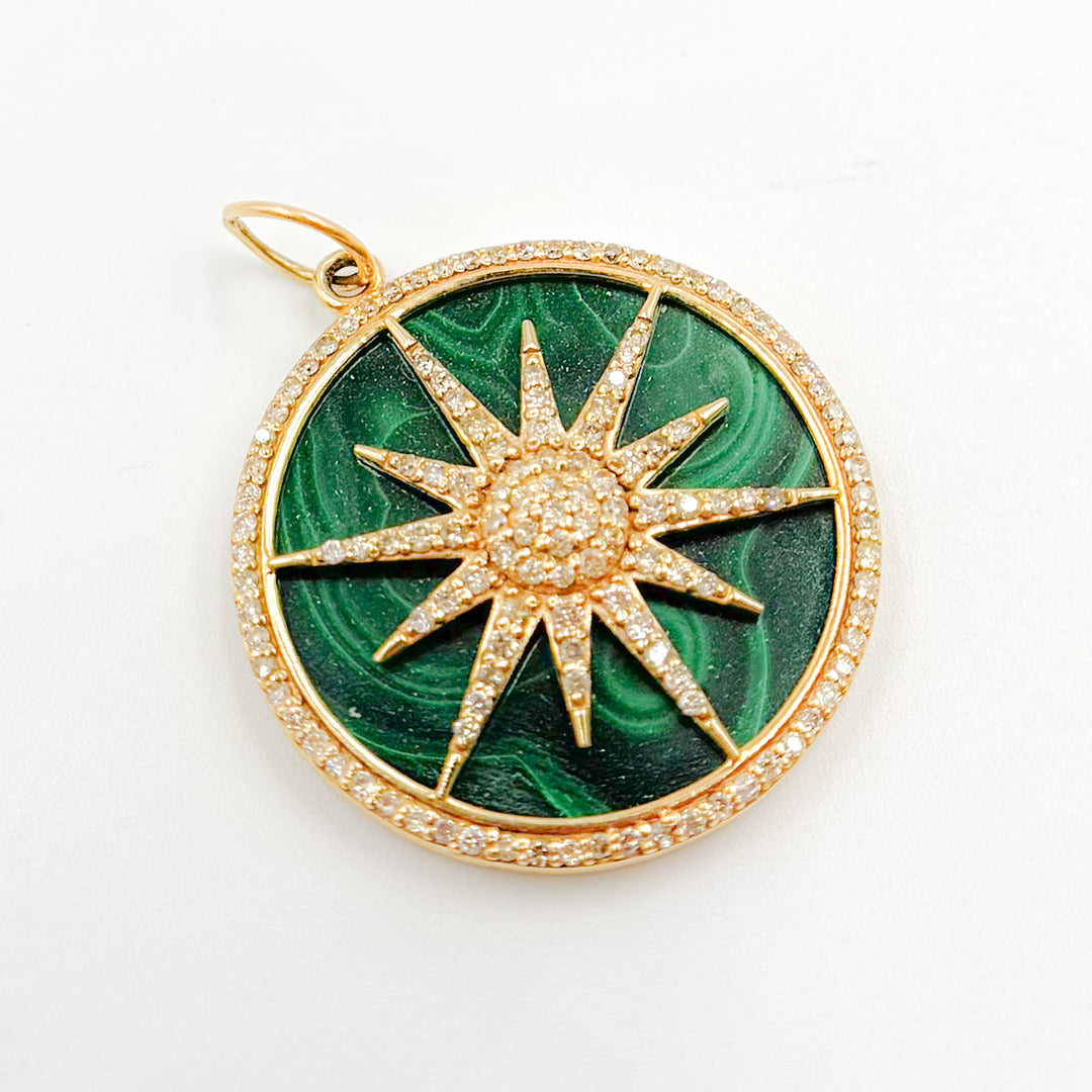 Gold Round Sun Pendant