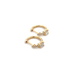 Load image into Gallery viewer, EHI56727. 14k Solid Gold Diamond Huggies
