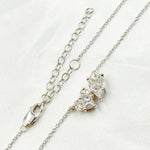 Load image into Gallery viewer, NFK71525. 14K Solid Gold Diamond Heart and Drop Necklace
